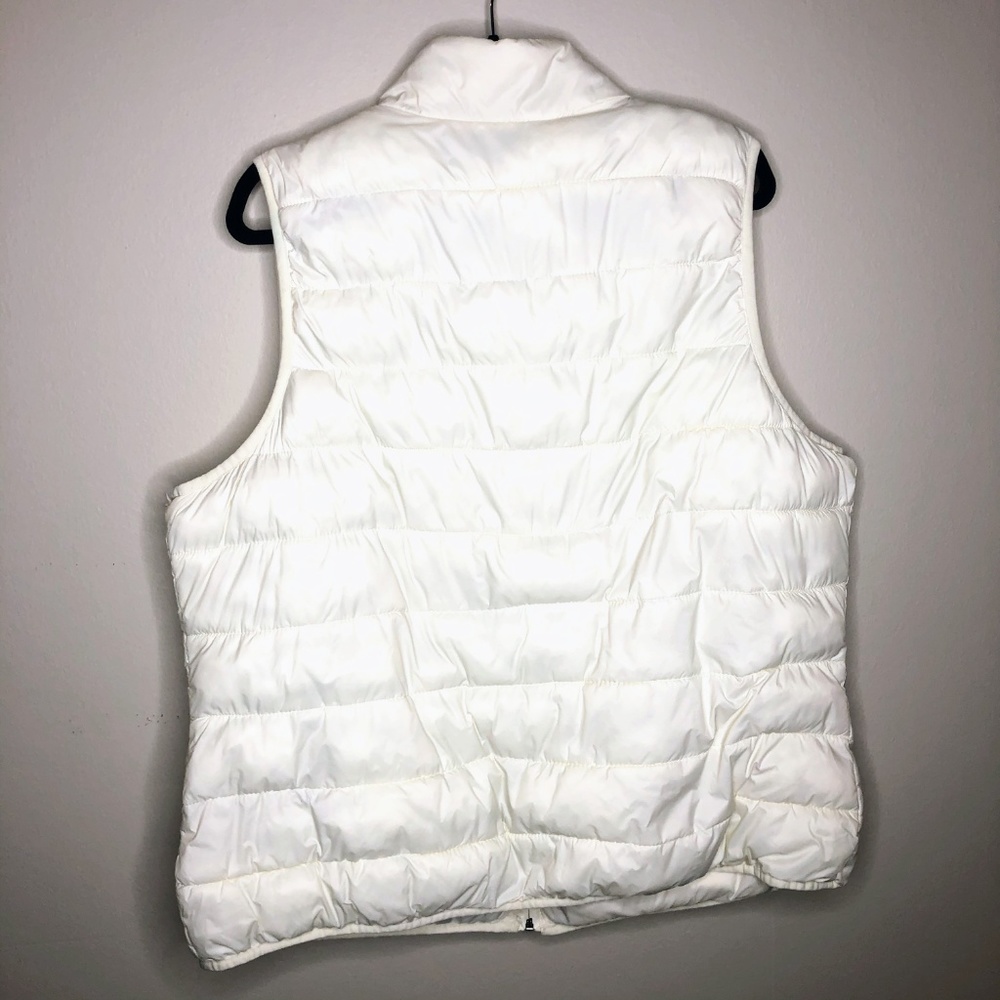 💍 Xersion Cream Puffy Vest Pockets Plus Size 2X - Picture 2 of 7
